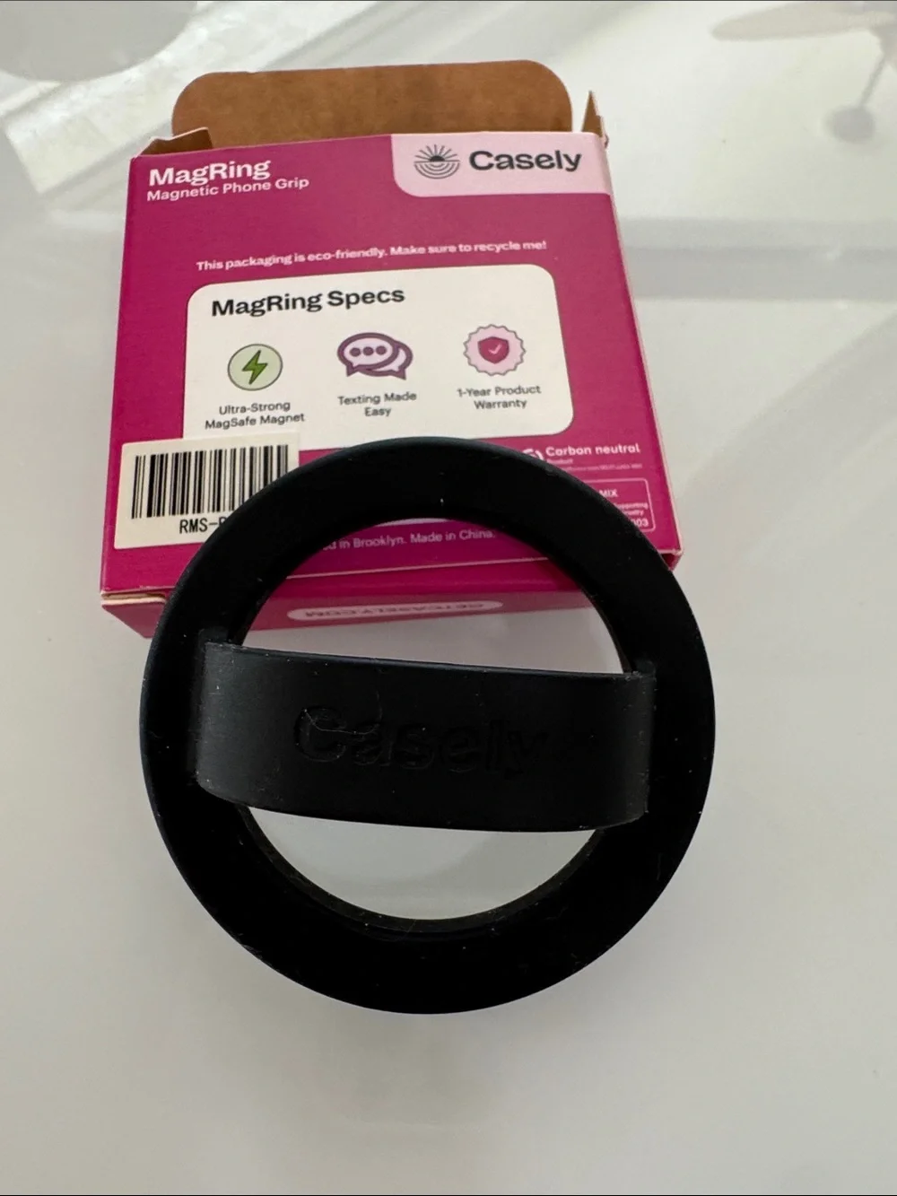 Casely MagRing Magnetic Phone Grip in Black